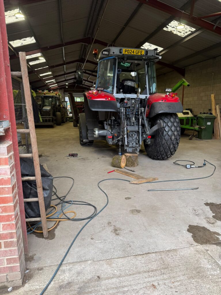 Real tractor tyre work completed by the mobile team